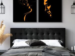 זוג על רקע שחור