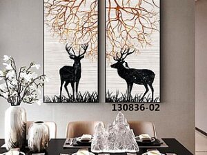 זוג תמונות איילים בשלכת