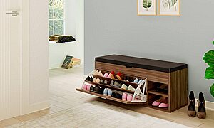 ארון נעליים משולב ספסל במבחר צבעים דגם יסמין