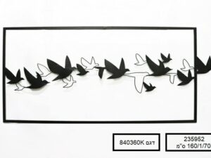 תמונת מתכת ציפורים בשמיים