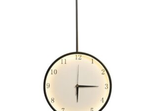 שעון קיר שחור או זהב  + תאורה LED