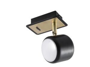 ספוט בודד עין שחור+זהב LED 6W
