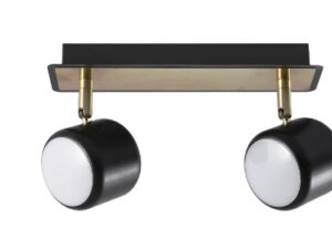 ספוט כפול עין שחור+זהב LED 12W