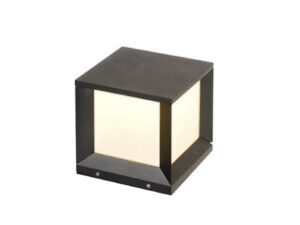 עמוד גינה LED 14W  קצר שחור מוגן מים
